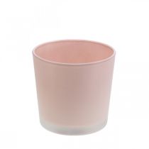 Flower pot glass planter pink glass tub Ø11.5cm H11cm