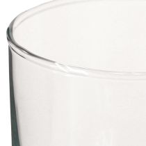 Product Glass vase, flower vase, decorative vase in colorless Ø9cm H10cm