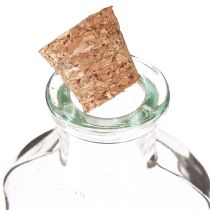 Product Glass Vase Bottles Decorative Vase with Cork H10.5cm 8 pcs