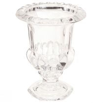 Product Glass Vase Small Vase with Base Clear Retro Ø11cm H14cm