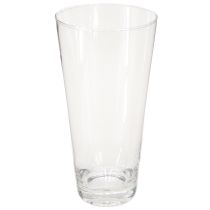 Product Glass vase conical flower vase transparent Ø10cm H20cm