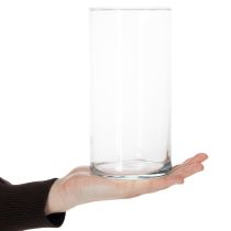 Product Tall glass vase, simple glass cylinder as a flower vase or decorative glass, 20cm