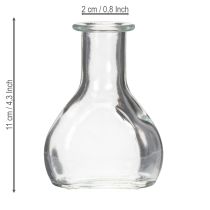 Product Mini glass vases for modern table decoration and stylish accents, 11cm, 6 pieces