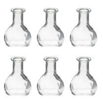 Product Mini glass vases for modern table decoration and stylish accents, 11cm, 6 pieces