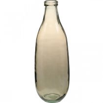 Glass vase brown large floor vase or table decoration glass Ø15cm H40cm