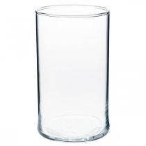 Glass vase clear cylindrical Ø12cm H20cm