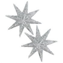 Product Glitter star silver Ø10cm 12pcs