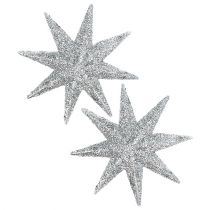 Product Glitter star silver Ø10cm 12 pcs