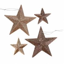 Product Glitter star gold mix 9.5/5cm 18 pcs