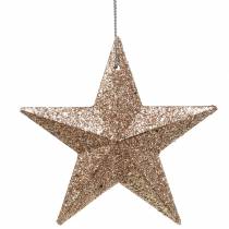 Product Glitter star gold mix 9.5/5cm 18 pcs