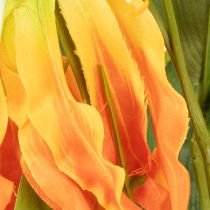 Product Artificial Gloriosa orange flower with long stems for vases 80cm 3pcs