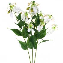 Artificial lily, flower decoration, artificial plant, silk flower white L82cm 3pcs