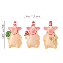 Product Lucky Pig Decorative Pig with Lucky Charms 5cm 6pcs