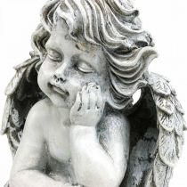 Grave angel angel gray grave figure grave decoration 24cm