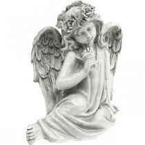Grave angel sitting Grave decoration angel 20×14×20cm