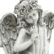 Grave angel sitting Grave decoration angel 20×14×20cm