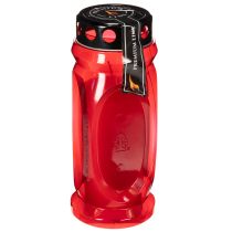 Product Grave candle red, lid black, memorial candle 4 days 23cm