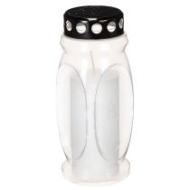 Product Grave candle lantern with black lid 23cm