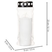 Product Grave candle lantern with black lid 23cm
