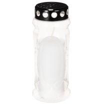 Product Grave candle lantern with black lid 23cm