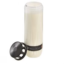 Product Grave candle white lid black burning time 7 days H24cm