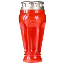 Product Red grave lights/candles, 18h burning time, Ø9cm H19cm, 4 pieces