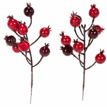 Product Artificial pomegranate branch with branching stems as vase decoration, 19cm, 4 pieces