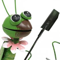 Product Grasshopper Garden Figurine Metal Decoration Cricket with Rake and Spade H33cm Set of 2