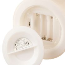 Product Large LED candle with timer, for outdoor use, warm white, Ø12.5cm, H20cm