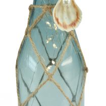 Product Glass bottle light blue micro LED fairy lights maritime H28cm 2pcs