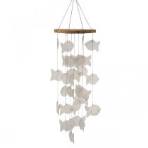 Product Hanging decoration shells Capiz wind chime garden Ø12cm L49cm