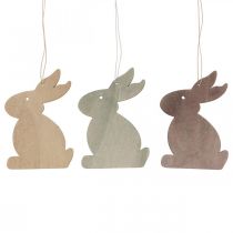 Product Easter hanging decoration, Easter bunny wood, Easter pendant 12cm 12pcs