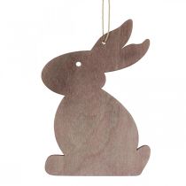 Product Easter hanging decoration, Easter bunny wood, Easter pendant 12cm 12pcs