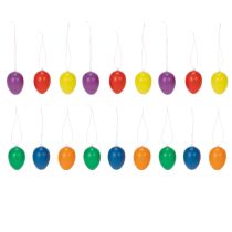 Product Easter egg ornaments for spring decoration, home or garden. Colorful decorative items, 6cm, 24 pieces.