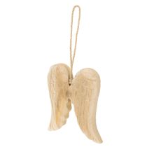 Product Wooden Angel Wing Pendant for Hanging Decoration 12cm