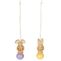 Product Wooden Easter Bunny Decoration Pendants for Spring and Easter Tree, 4cm, 12 Pieces