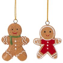 Product Decorative gingerbread man ornaments for Christmas trees, 6cm, 12 pieces