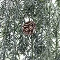 Christmas branch for hanging pine cones snowed 110cm