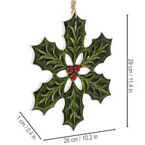 Product Holly ornament, Christmas decoration for hanging, 26cm