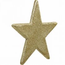 Christmas decoration star pendant golden glitter 30cm 2pcs