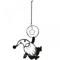 Product Wall Decoration Metal Black Gnome Star 15×17cm 3 pcs