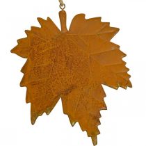 Autumn decoration leaves metal rust look maple leaf 6 pieces