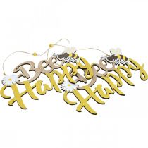 Product Decorative sign bee “Bee Happy” summer decoration wood 31×18cm 2pcs