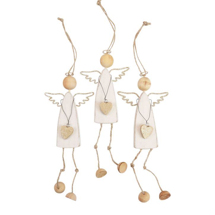 Product Angel pendant Christmas decoration to hang H22cm 3pcs
