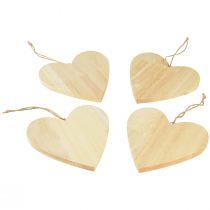 Product Wooden hearts for hanging decorative hearts for crafting 15x15cm 4pcs
