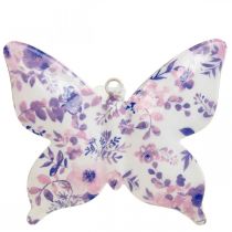Product Deco butterflies metal deco hanger purple 12×10cm 3pcs