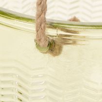 Product Hanging glass pot, decorative glass pot, retro style, green/brown, 14.5cm, 2 pieces