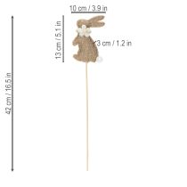 Product Easter bunny decorative figure for spring decorations and seasonal accents, 42cm, 8 pieces