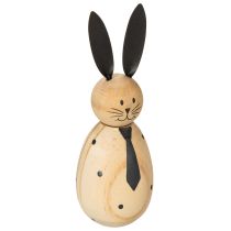 Product Wooden-look rabbit decorative figurine for calm and timeless decoration, 15cm, 2 pieces