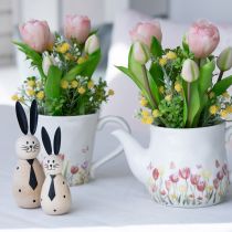Product Wooden rabbit decorative figure, perfect for calm and timeless decoration, 15cm, 2 pieces